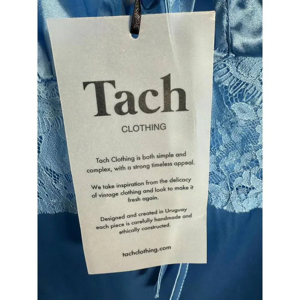 NWT Tach Women's Blue Satin Chemise XL - Picture 3 of 4